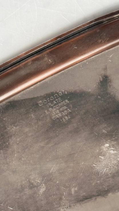 Antique Canadian Coronet Plate Copper Tray