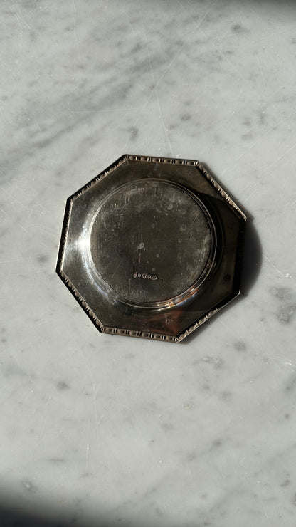 Pair of Vintage Pewter Octagon Serving Plates