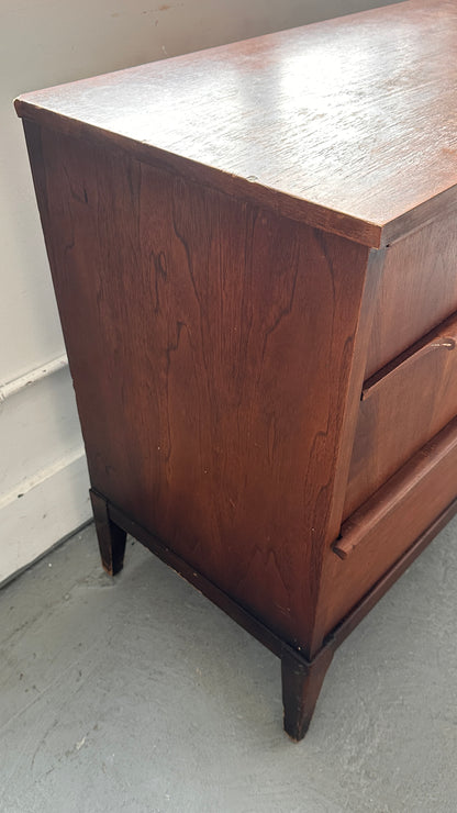 Vintage Walnut Kaufman 9 Drawer Dresser