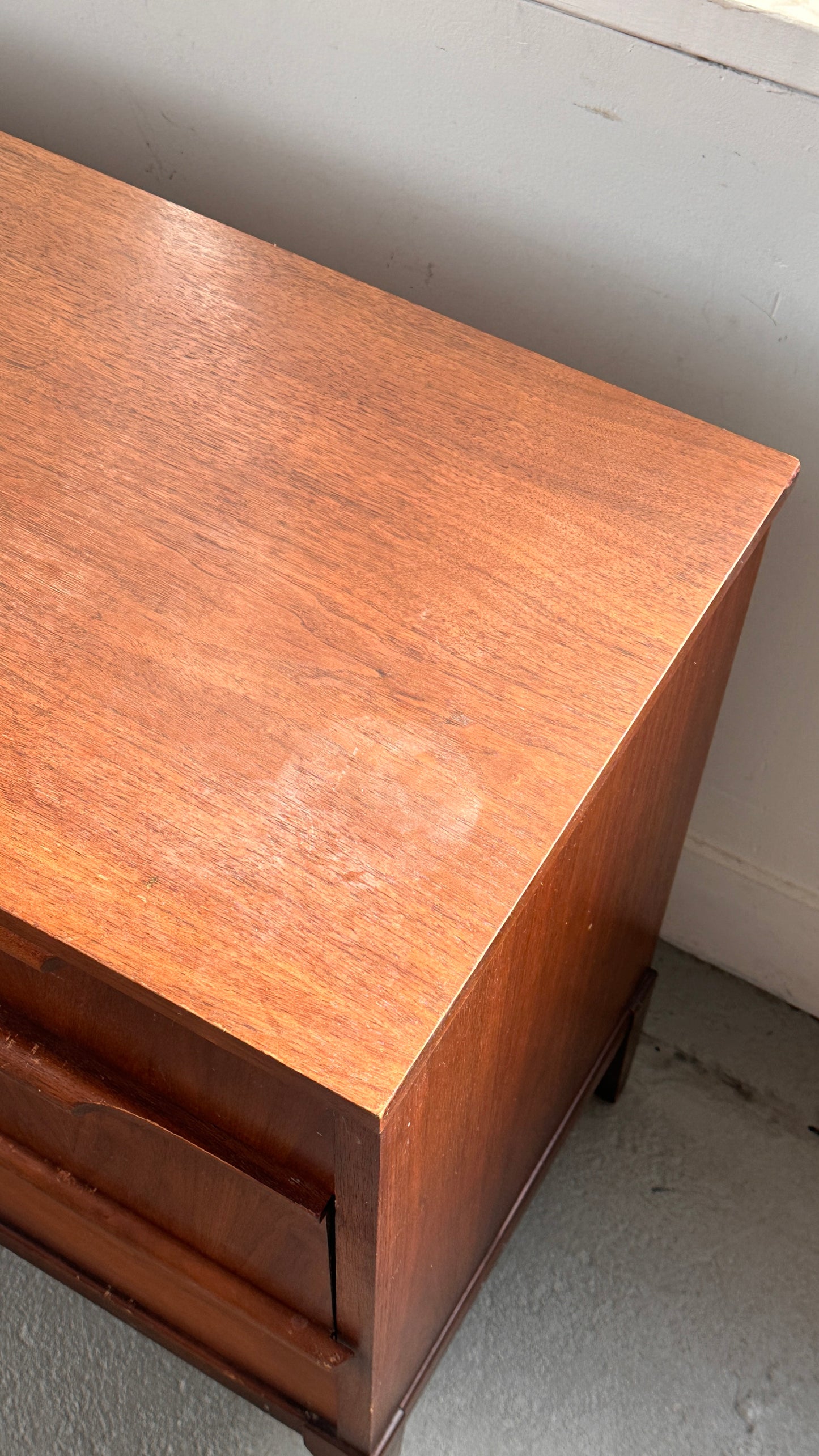 Vintage Walnut Kaufman 9 Drawer Dresser