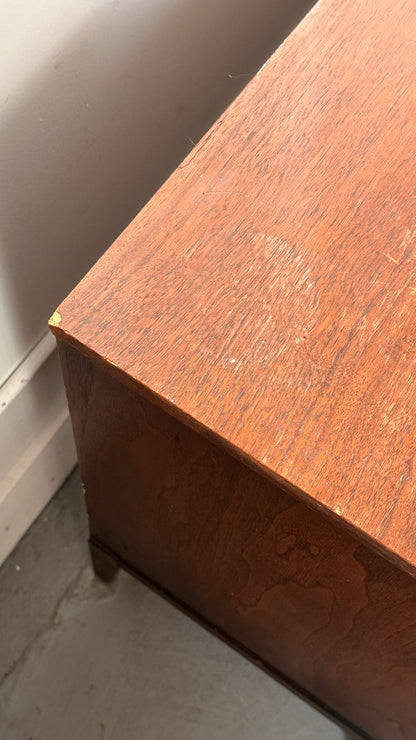 Vintage Walnut Kaufman 9 Drawer Dresser