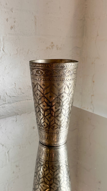 Engraved Steel Vase