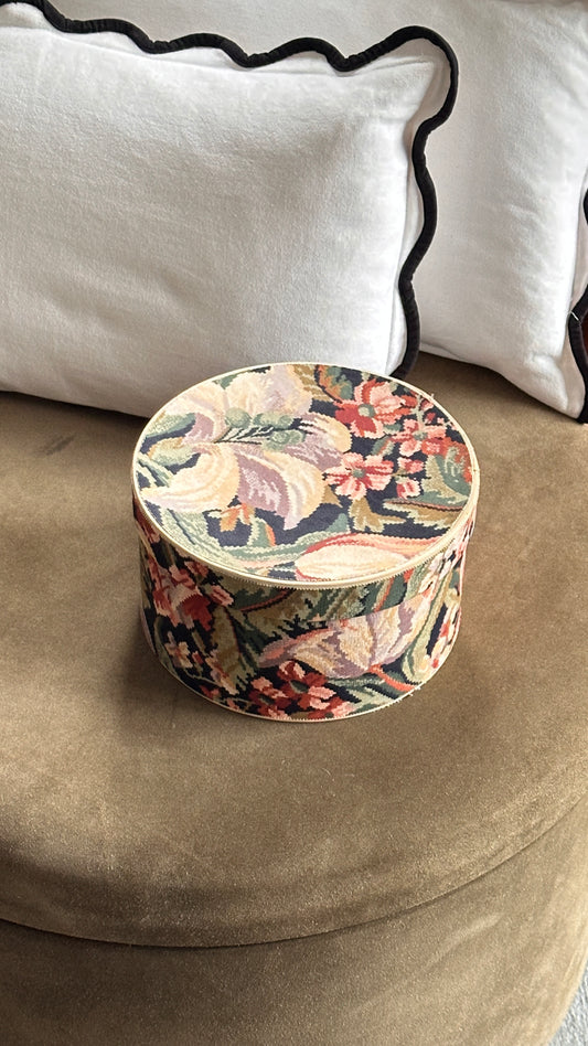 Small Round Floral Hat Box