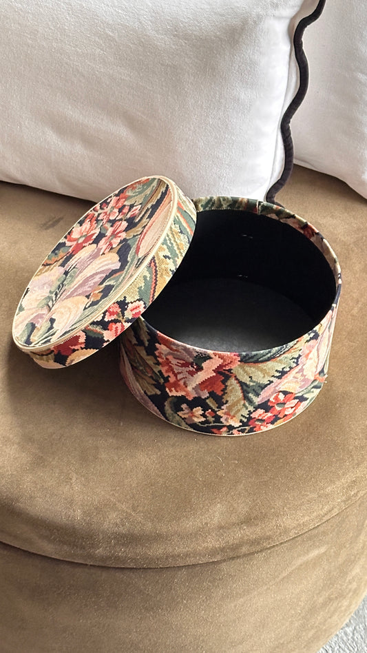 Small Round Floral Hat Box