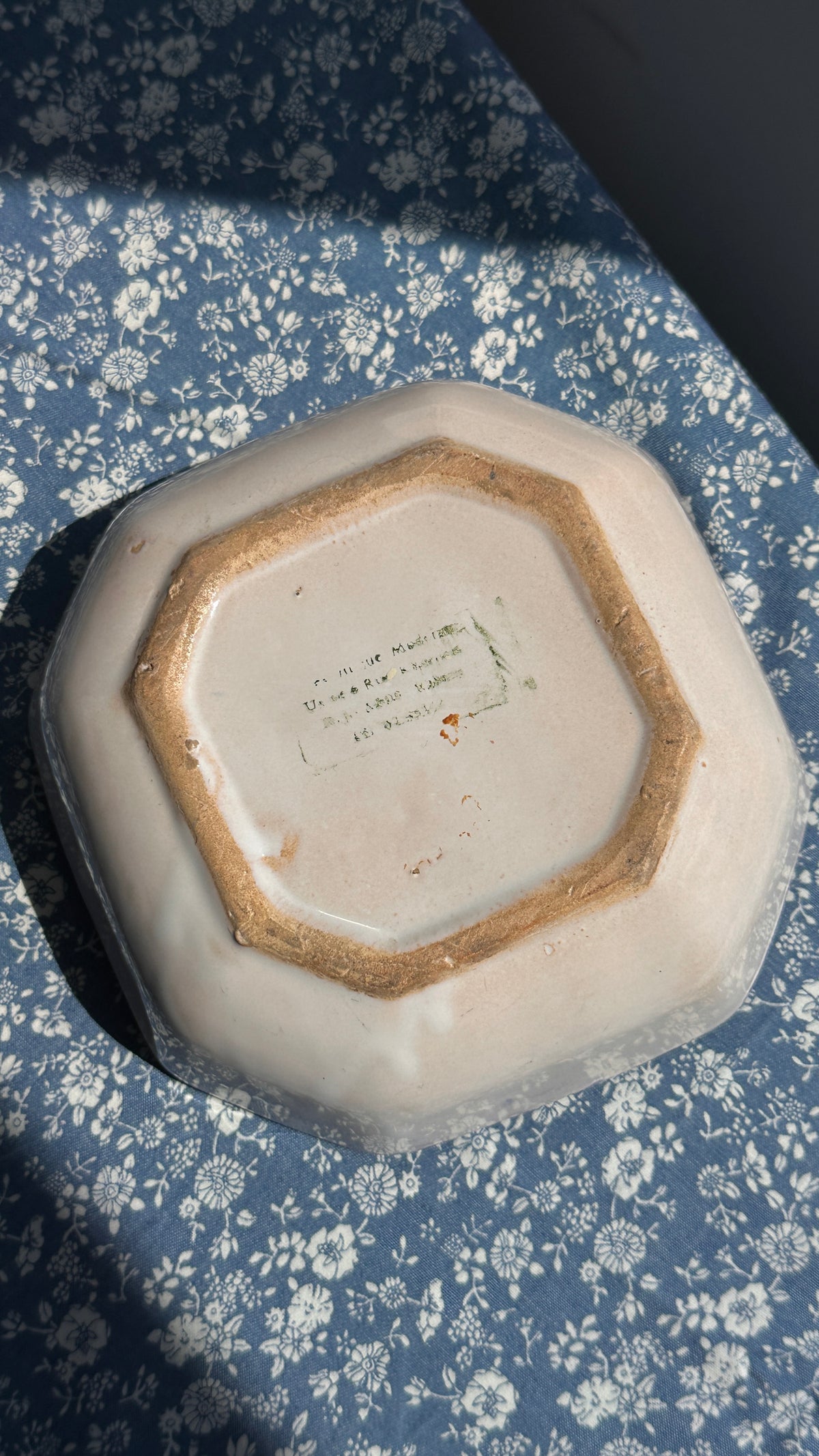 Hand Painted Octagonal Bowl