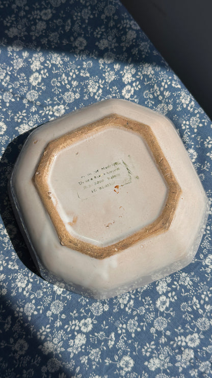 Hand Painted Octagonal Bowl