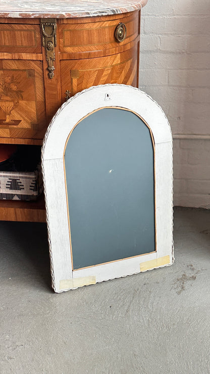White Wicked Arched Mirror