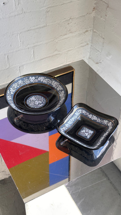 Pair of Decorative Glass Dishes