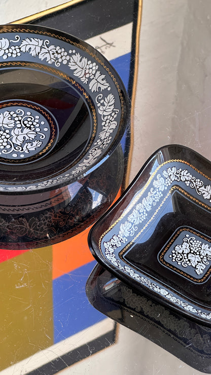 Pair of Decorative Glass Dishes