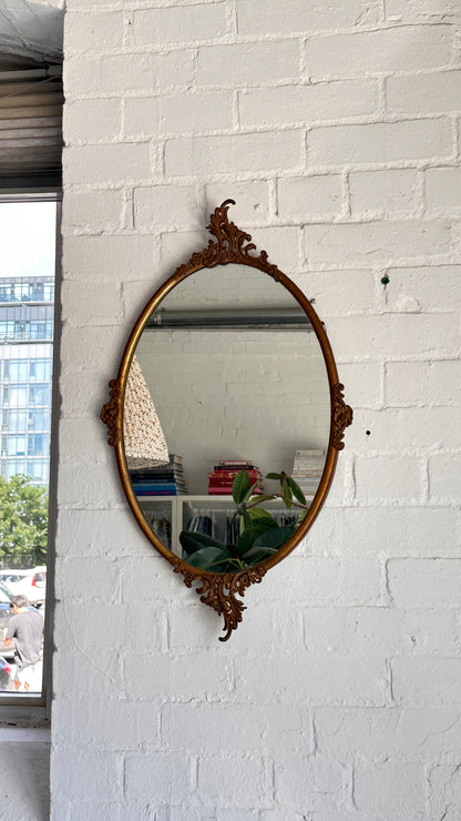 Vintage Ornate Oval Mirror