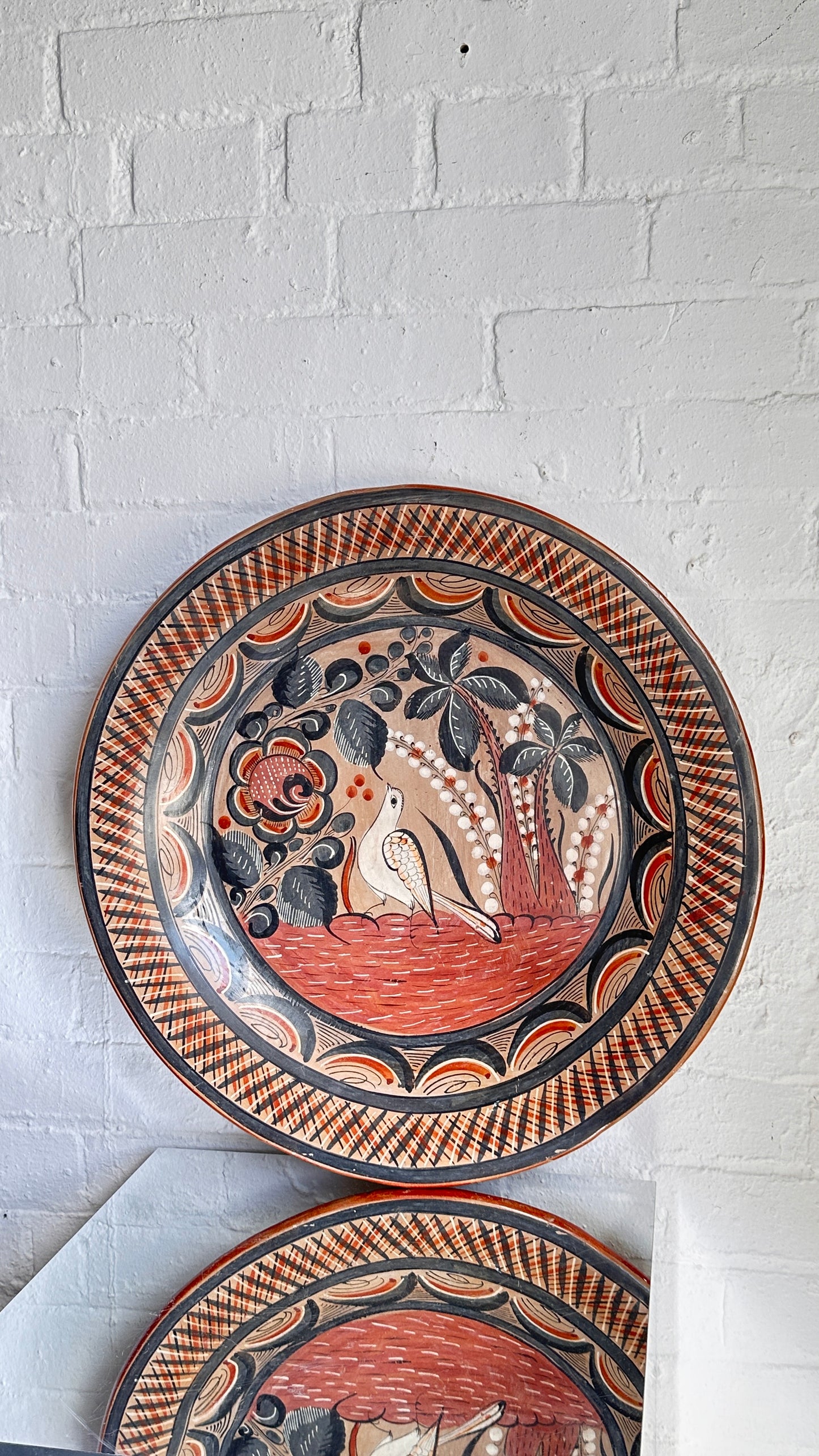 Large Hand Painted Mexican Wall Plate