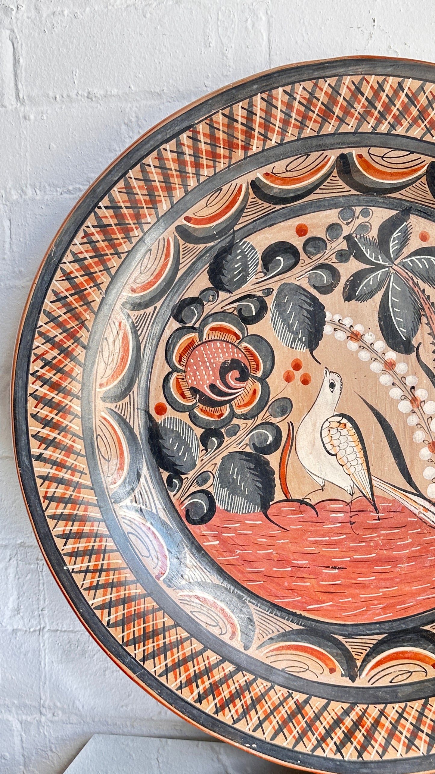 Large Hand Painted Mexican Wall Plate