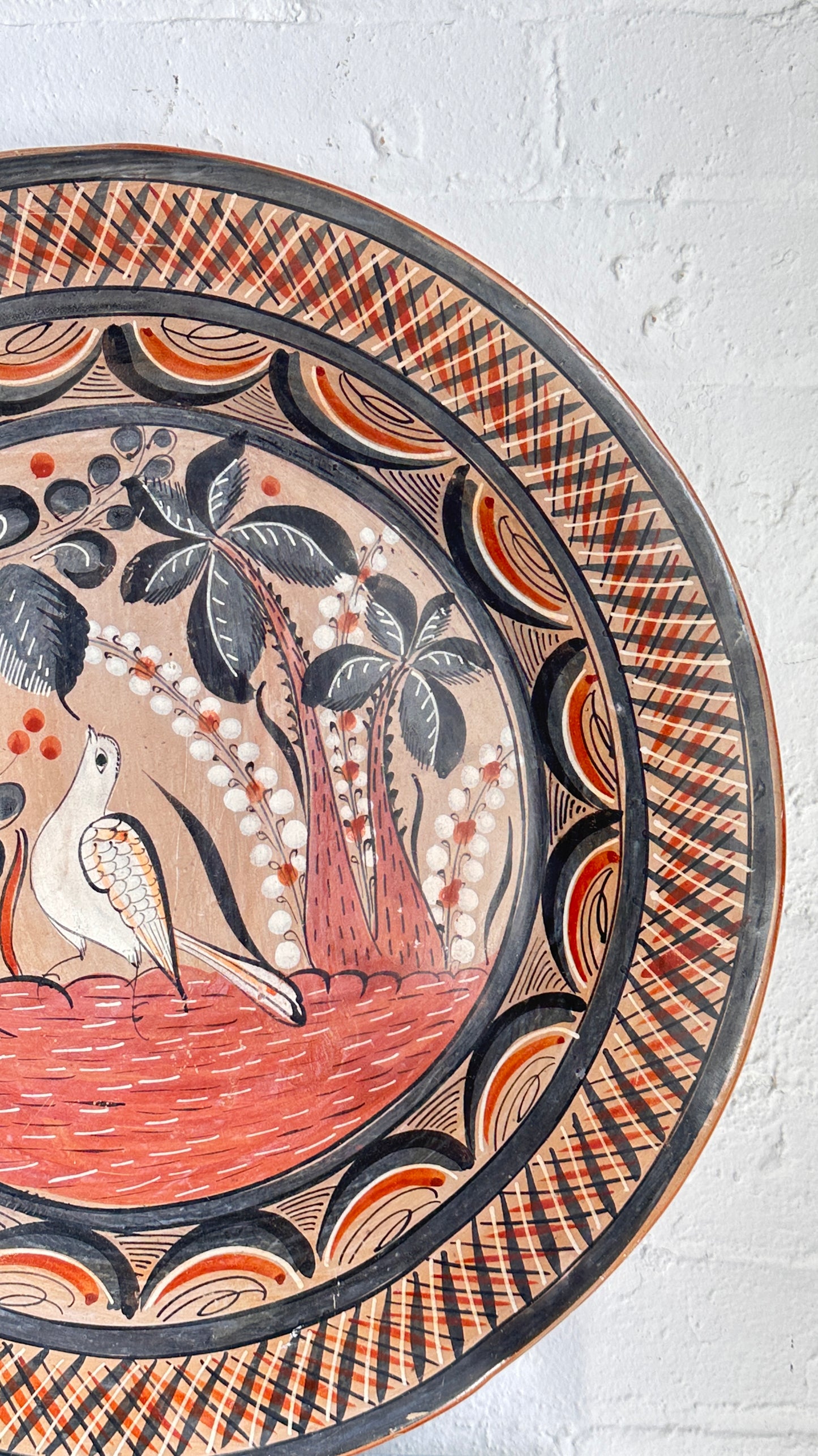Large Hand Painted Mexican Wall Plate