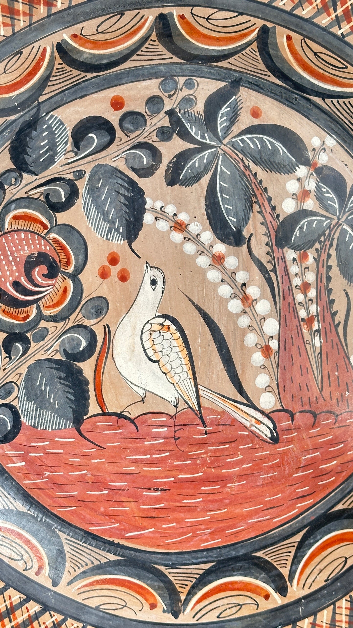 Large Hand Painted Mexican Wall Plate