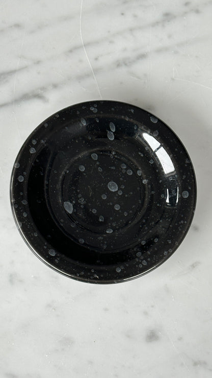 Set of 6 Ceramic Splatterware Espresso Cups and Saucers