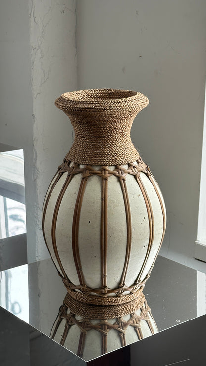 Large Woven Ceramic Vase