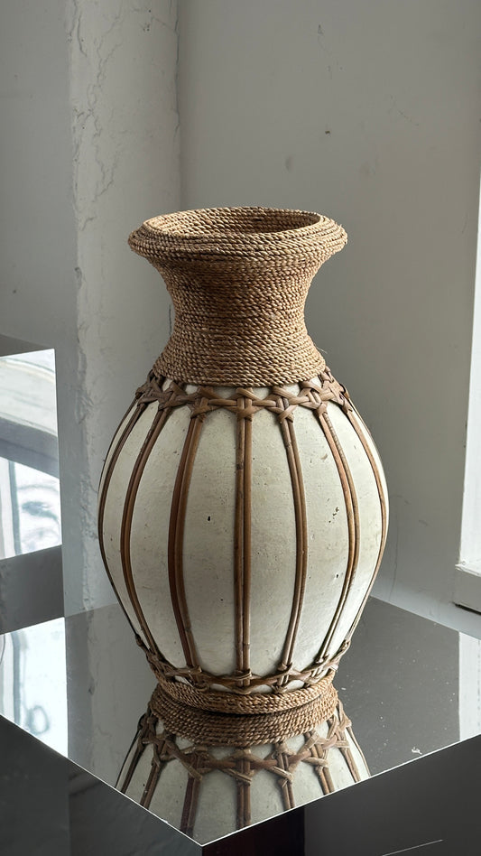 Large Woven Ceramic Vase