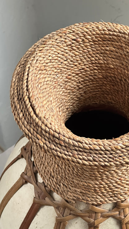 Large Woven Ceramic Vase