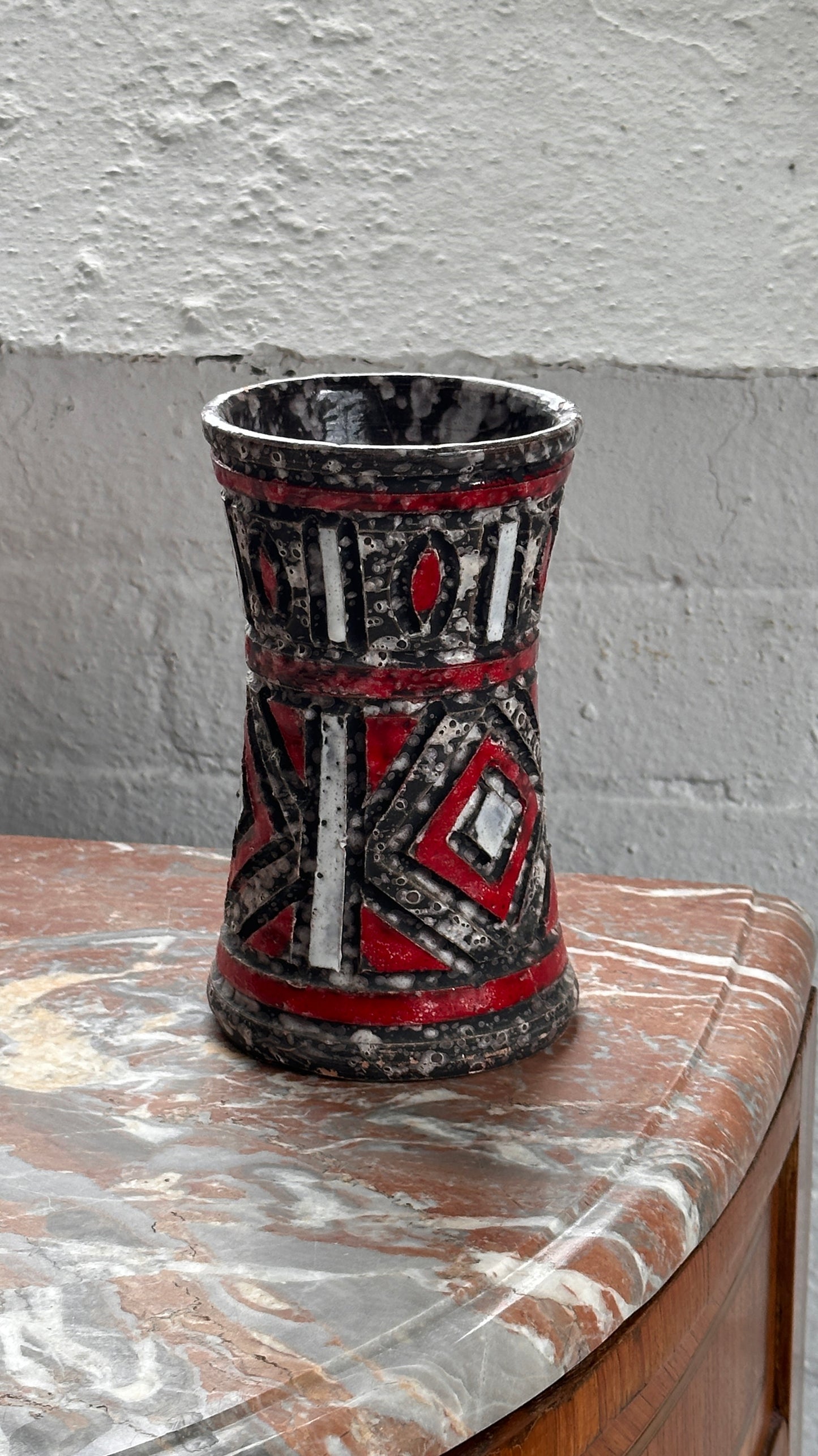 Mid Century Italian Sgraffito Vase