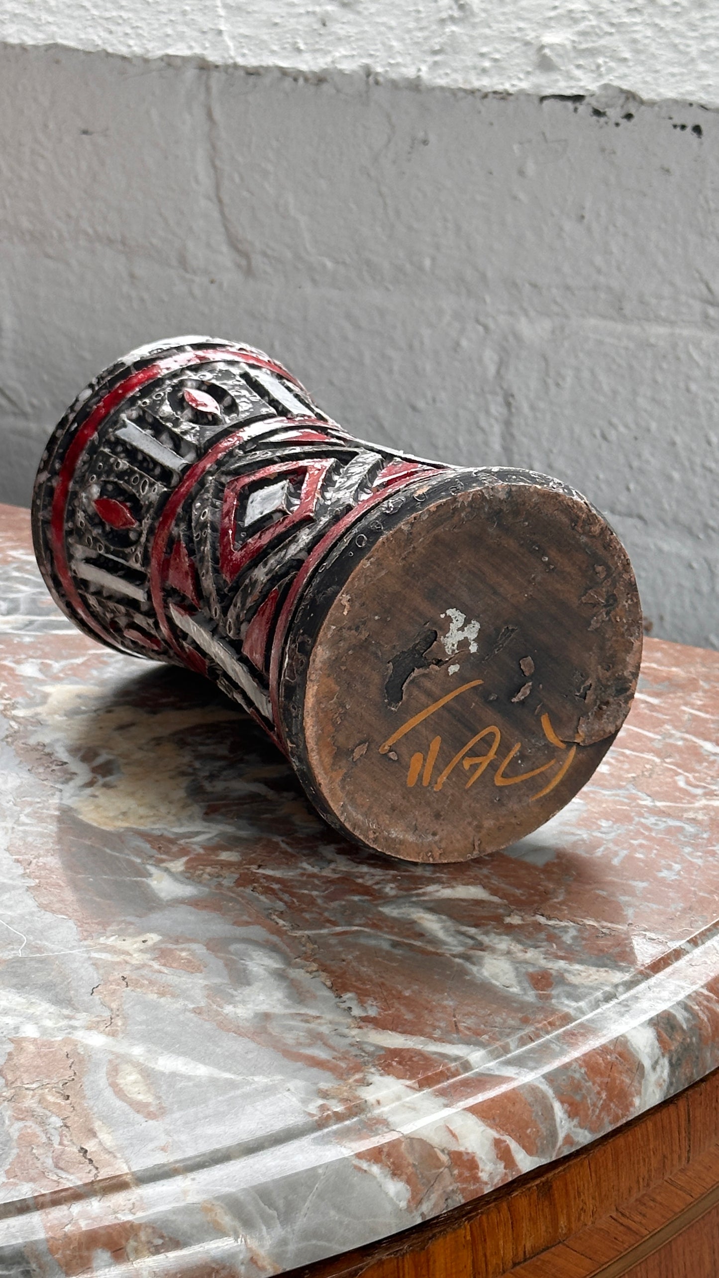 Mid Century Italian Sgraffito Vase