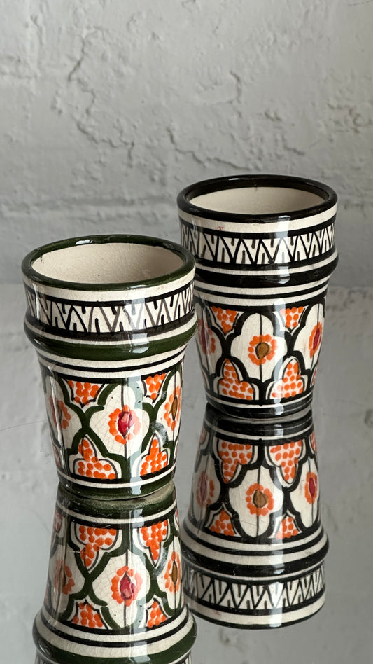Pair of Hand Painted Moroccan Cups