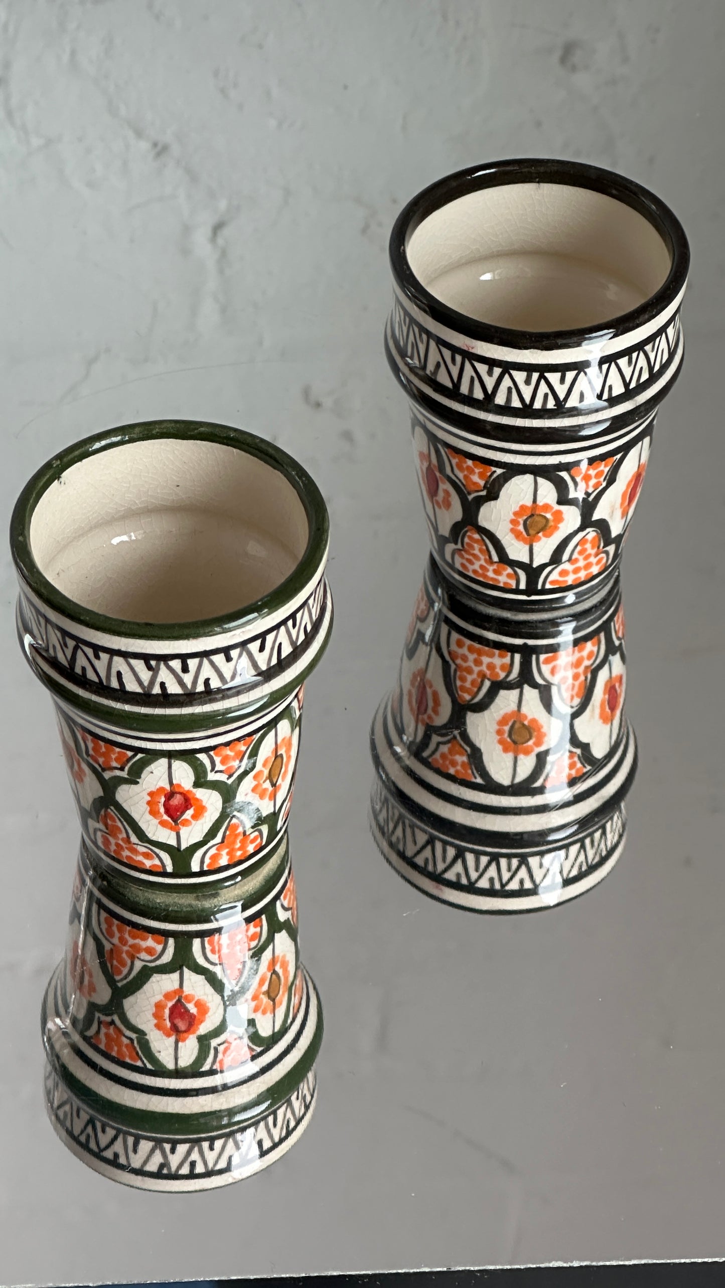 Pair of Hand Painted Moroccan Cups