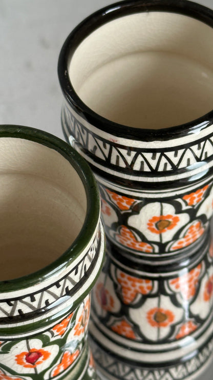 Pair of Hand Painted Moroccan Cups