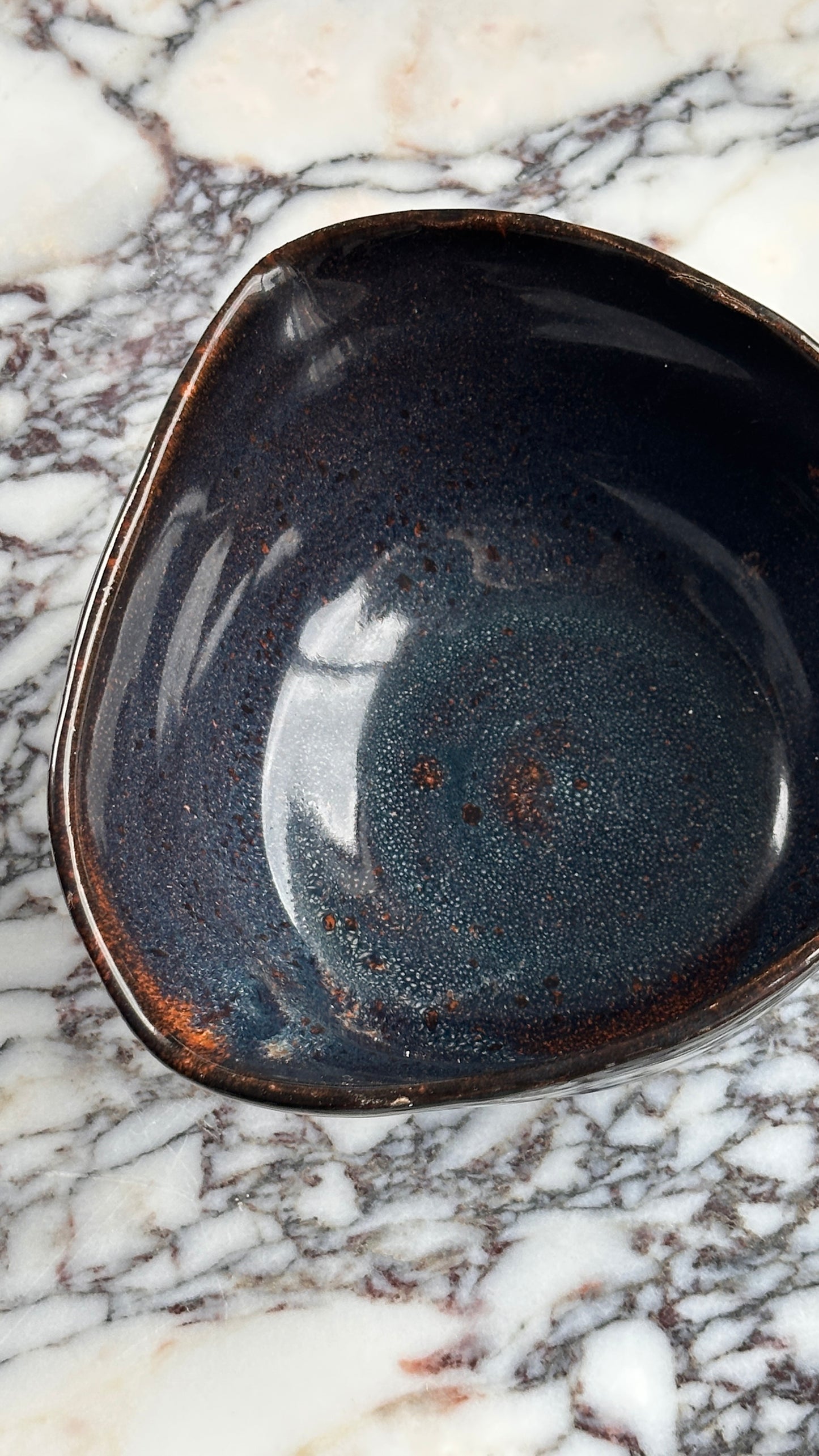 Handmade Dark Blue Ceramic Bowl