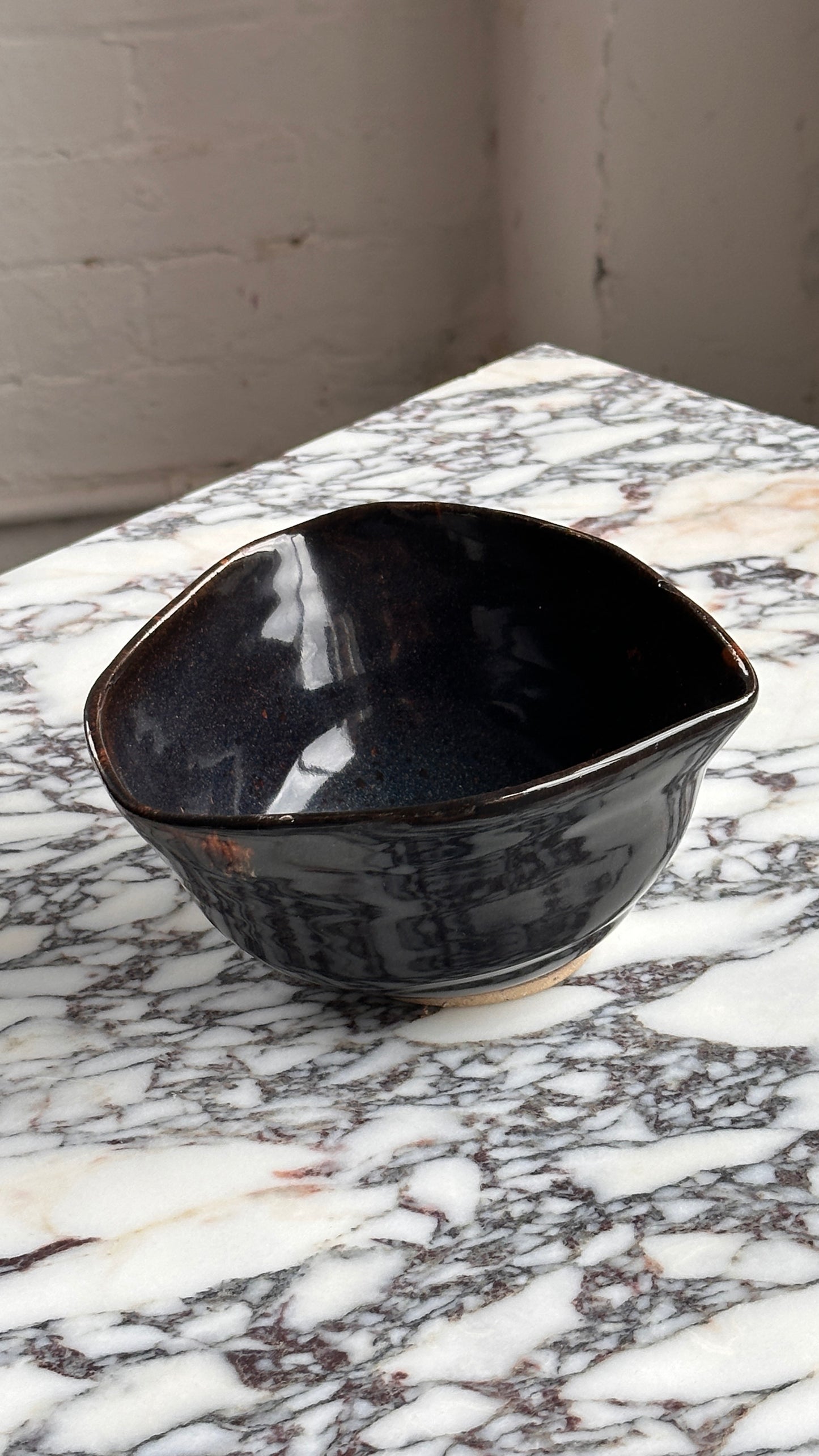 Handmade Dark Blue Ceramic Bowl