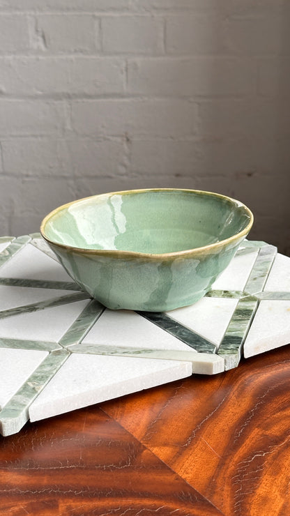 Handmade Seafoam Ceramic Bowl