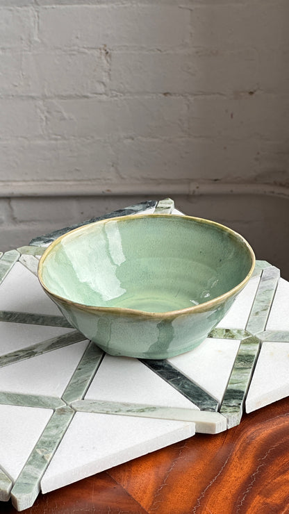 Handmade Seafoam Ceramic Bowl