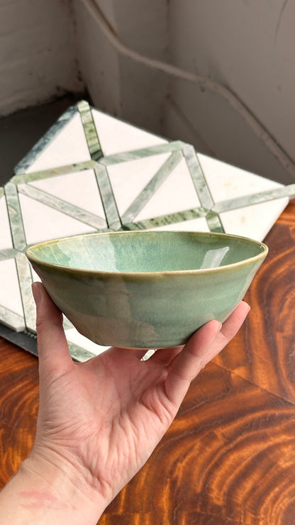 Handmade Seafoam Ceramic Bowl