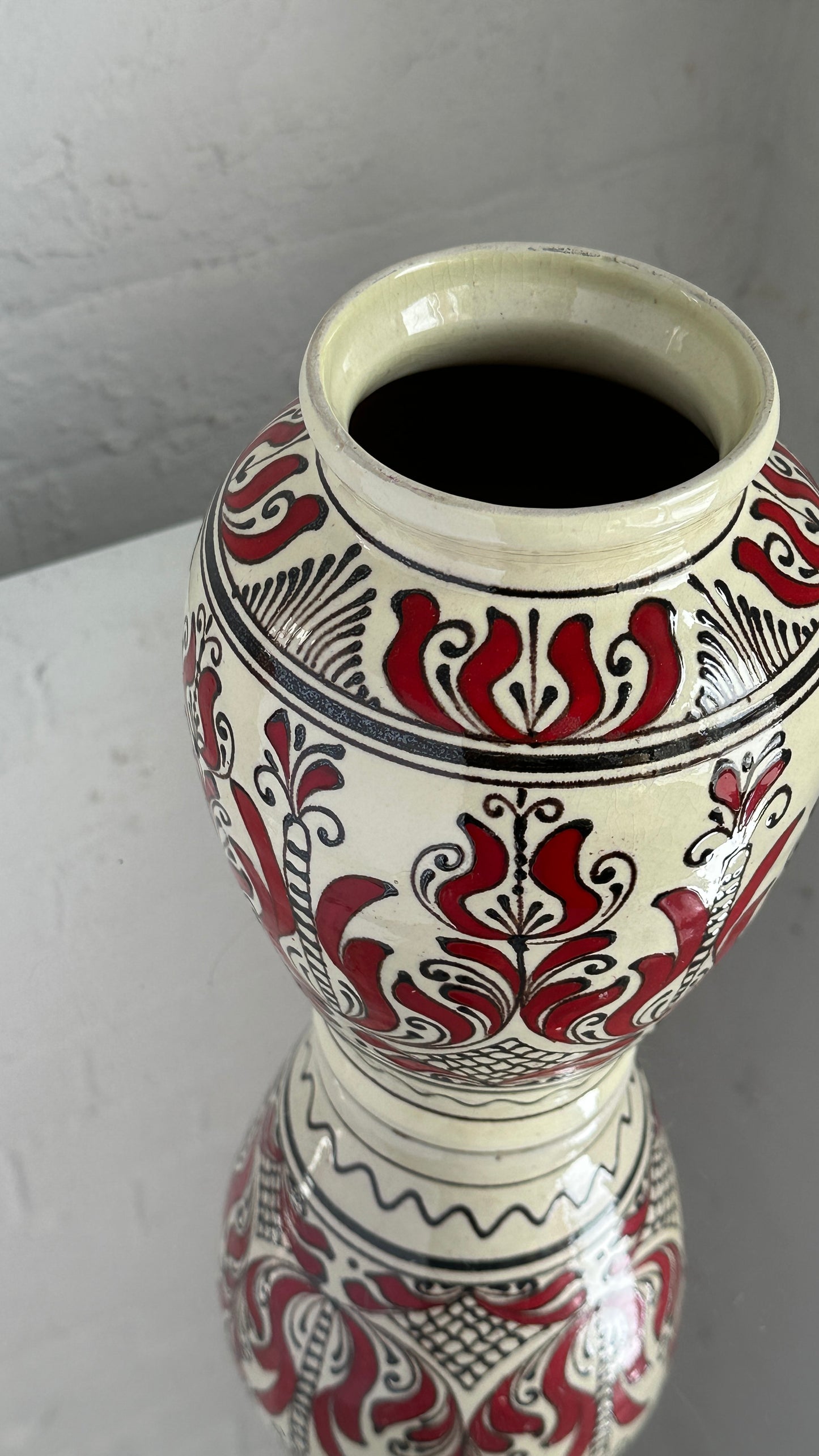 Hand Painted Hungarian Korond Folk Art Vase