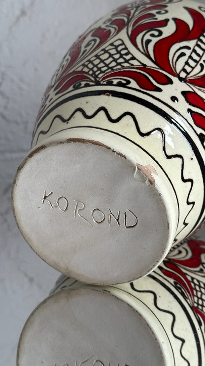 Hand Painted Hungarian Korond Folk Art Vase