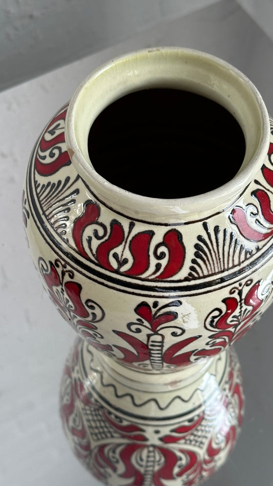 Hand Painted Hungarian Korond Folk Art Vase