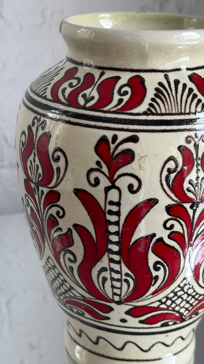 Hand Painted Hungarian Korond Folk Art Vase
