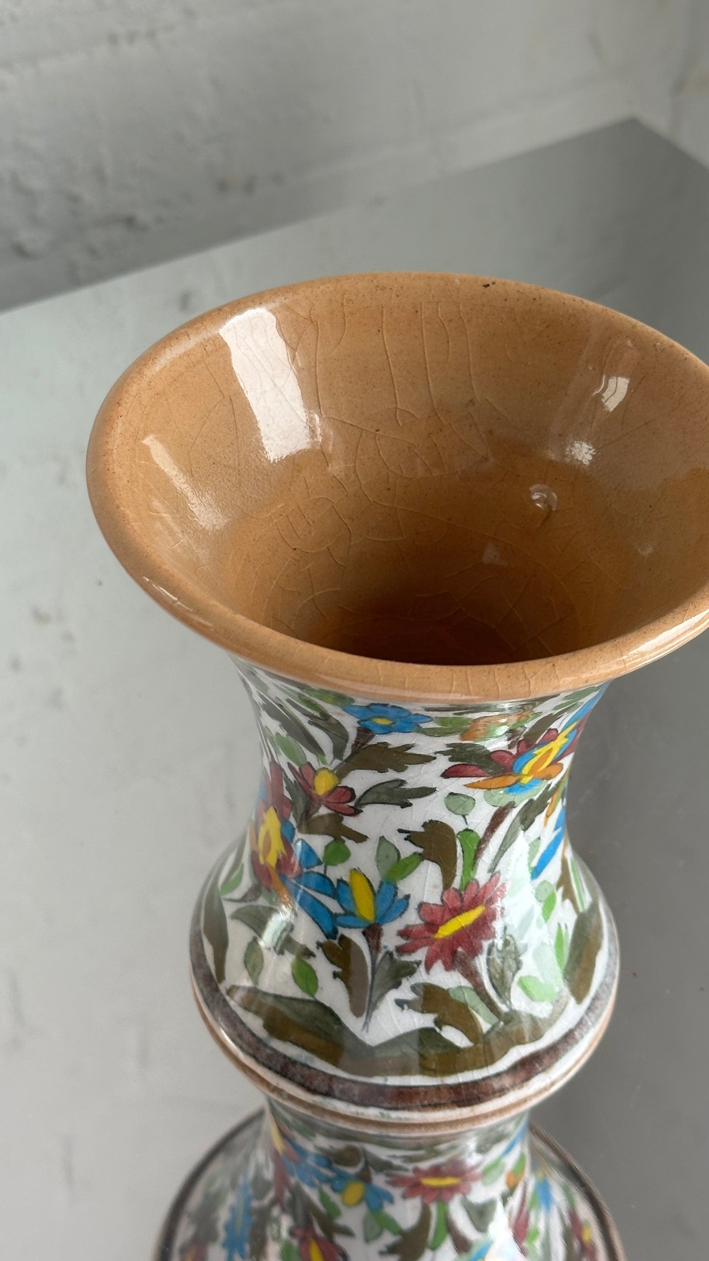 Pair of Hand Painted Ceramic Vases