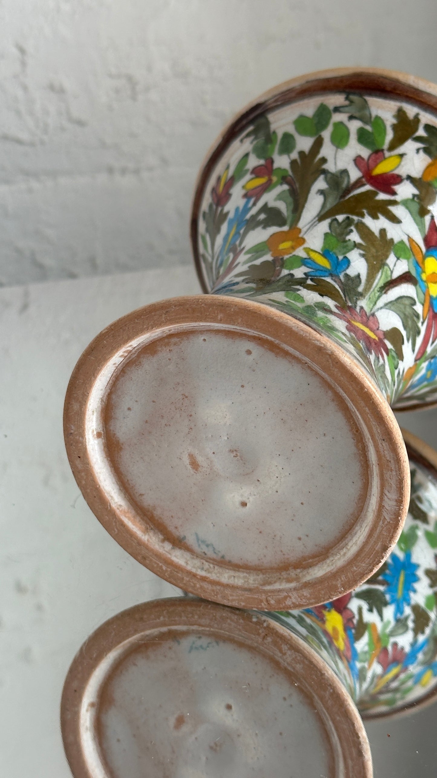 Pair of Hand Painted Ceramic Vases