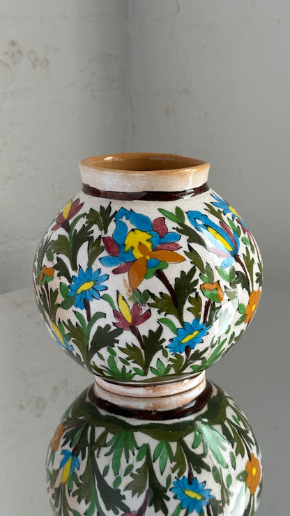 Pair of Hand Painted Ceramic Vases