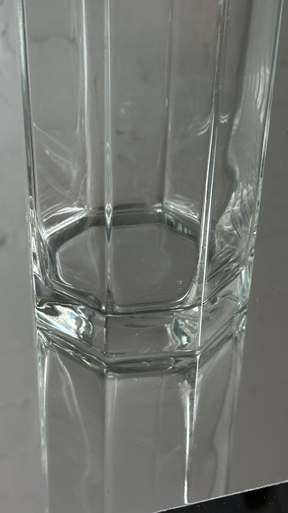 Octagonal Glass Vase