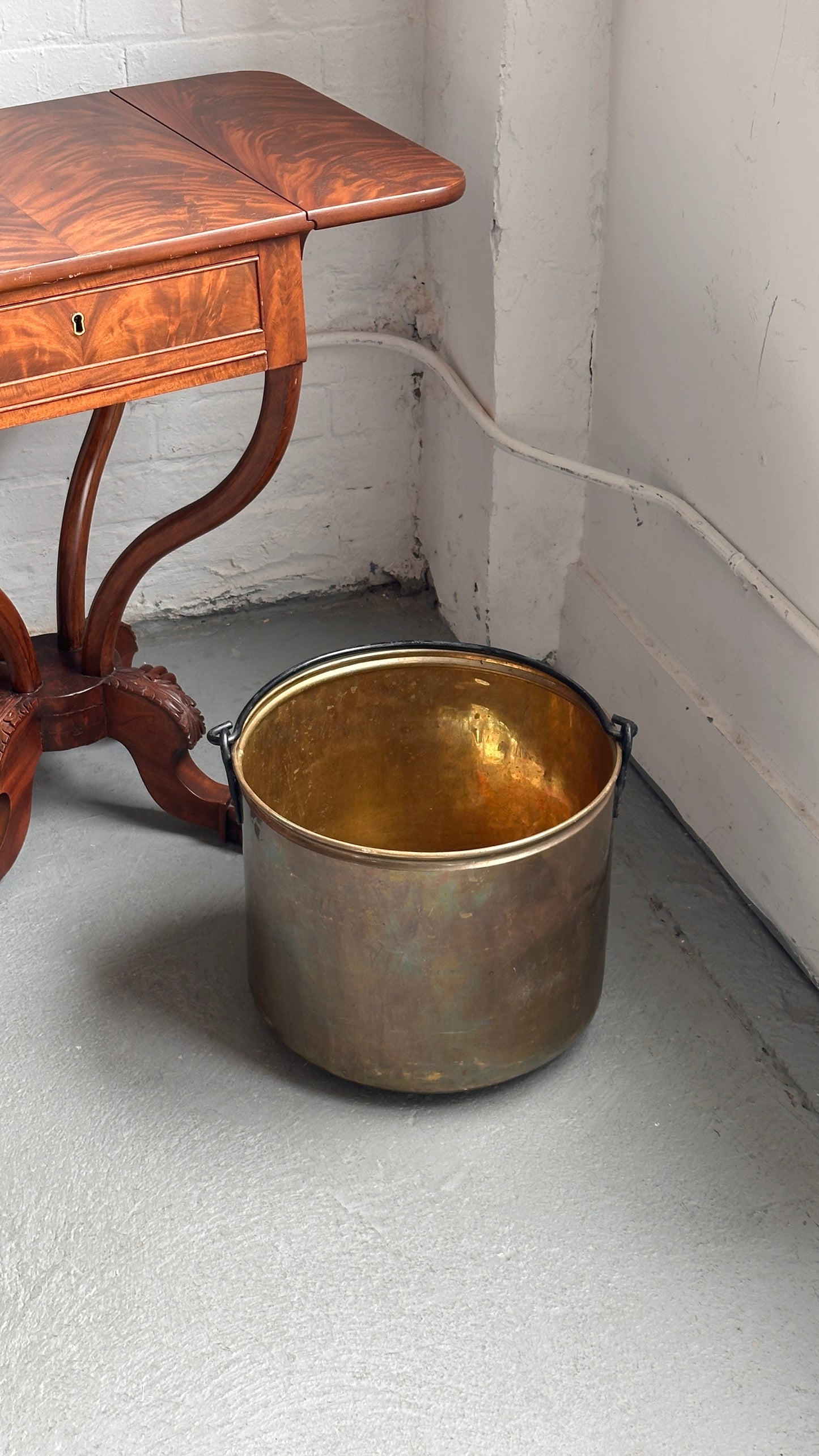 Large Antique Brass Bucket