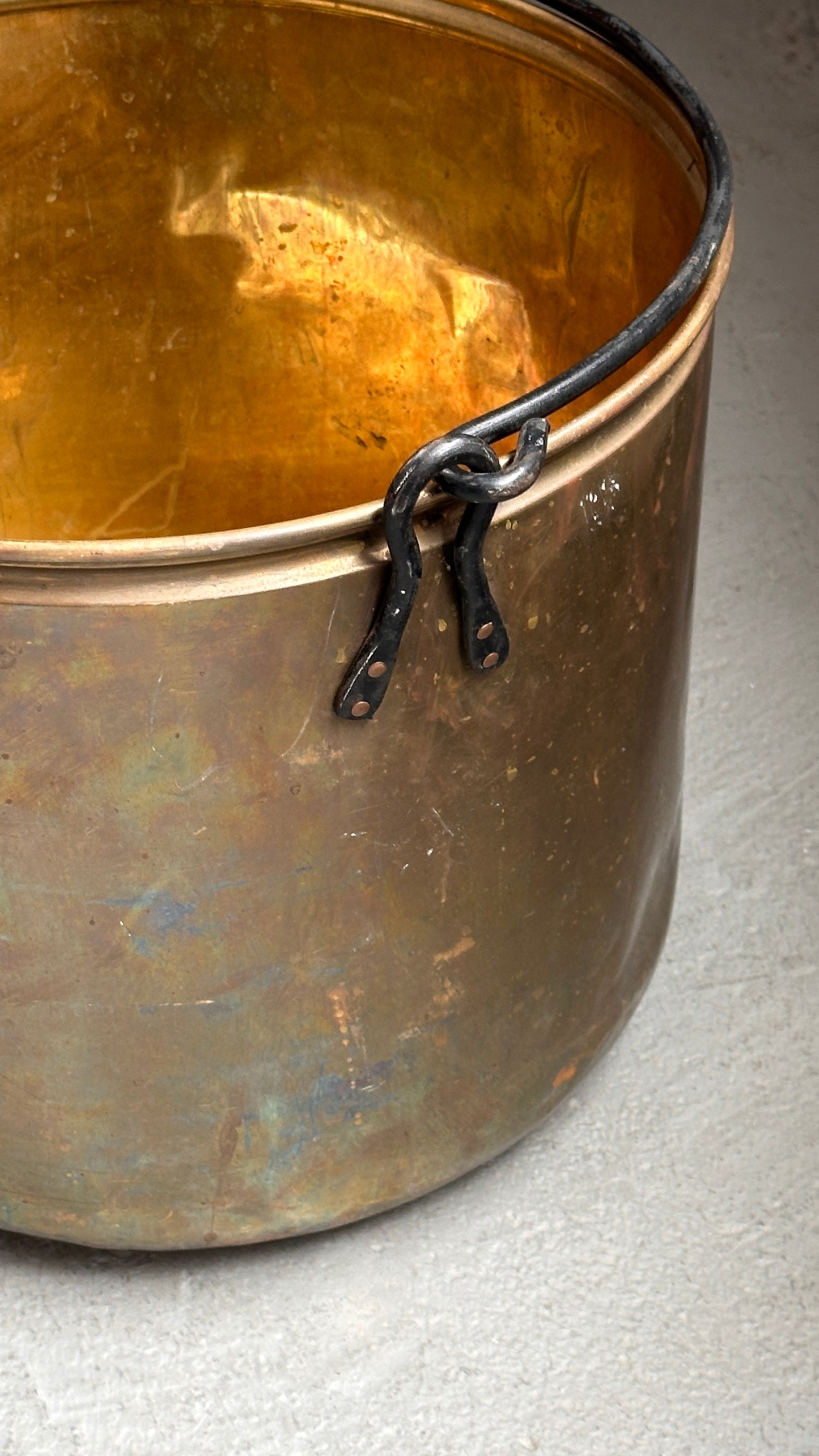 Large Antique Brass Bucket