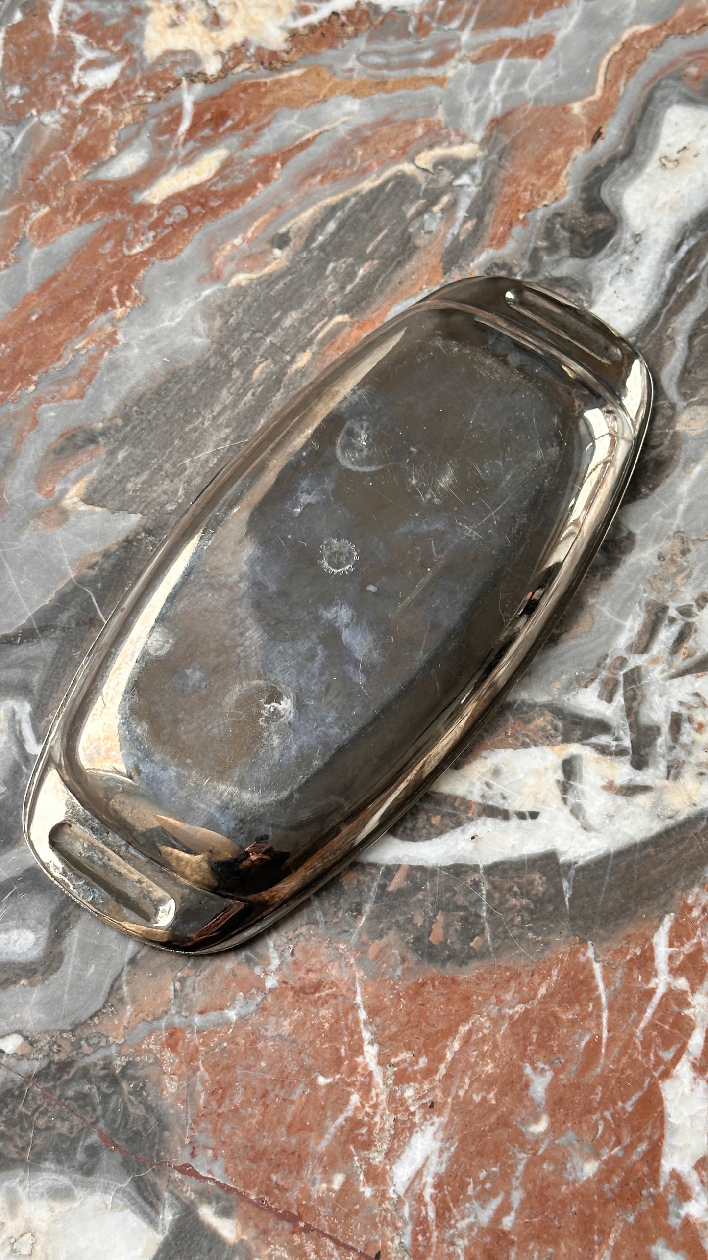 Vintage English Etched Silver-Plated Serving Tray