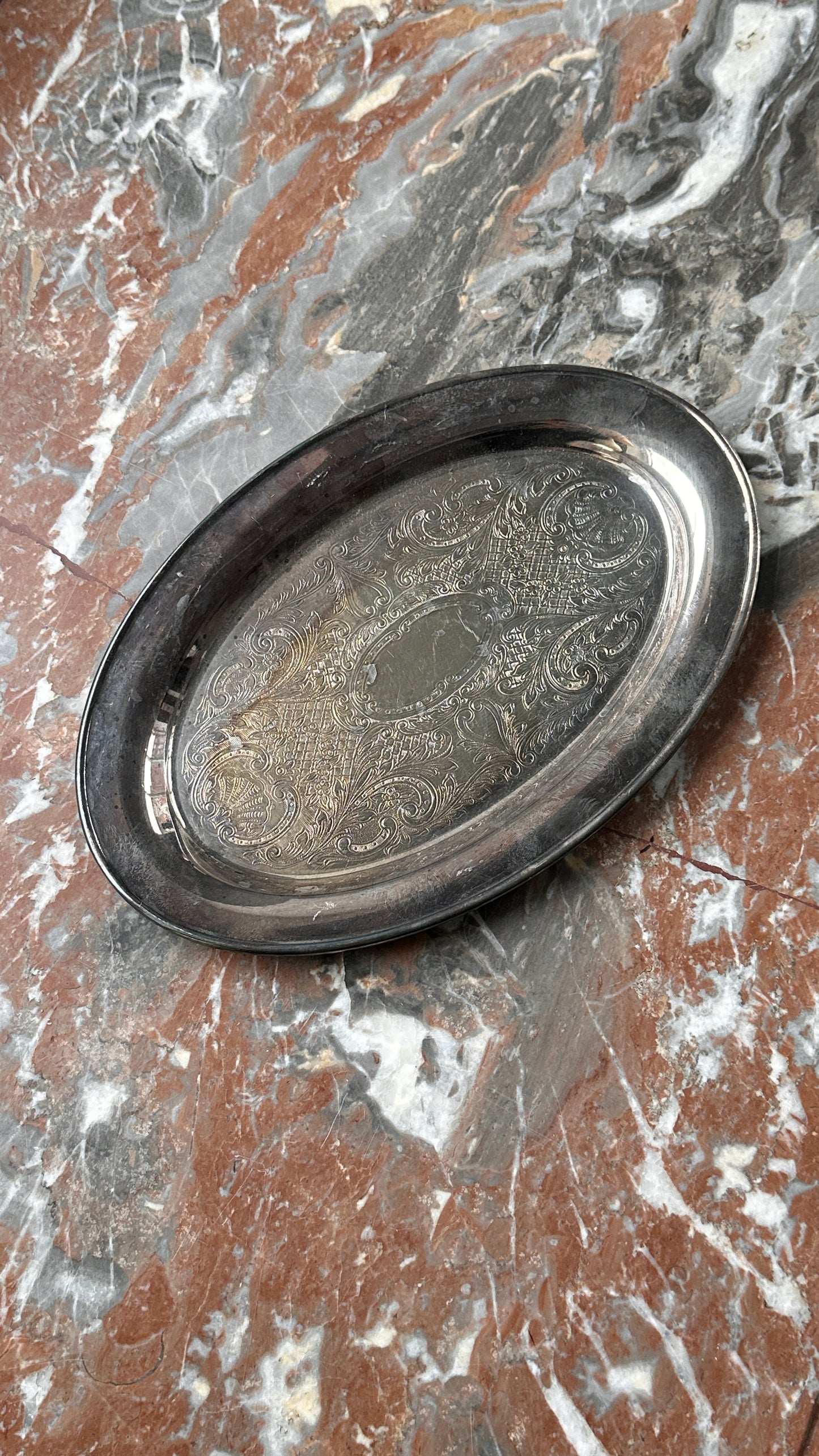 Vintage Canadian Silver Plated Serving Tray by Wm A Rogers