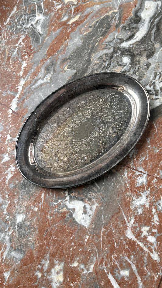 Vintage Canadian Silver Plated Serving Tray by Wm A Rogers