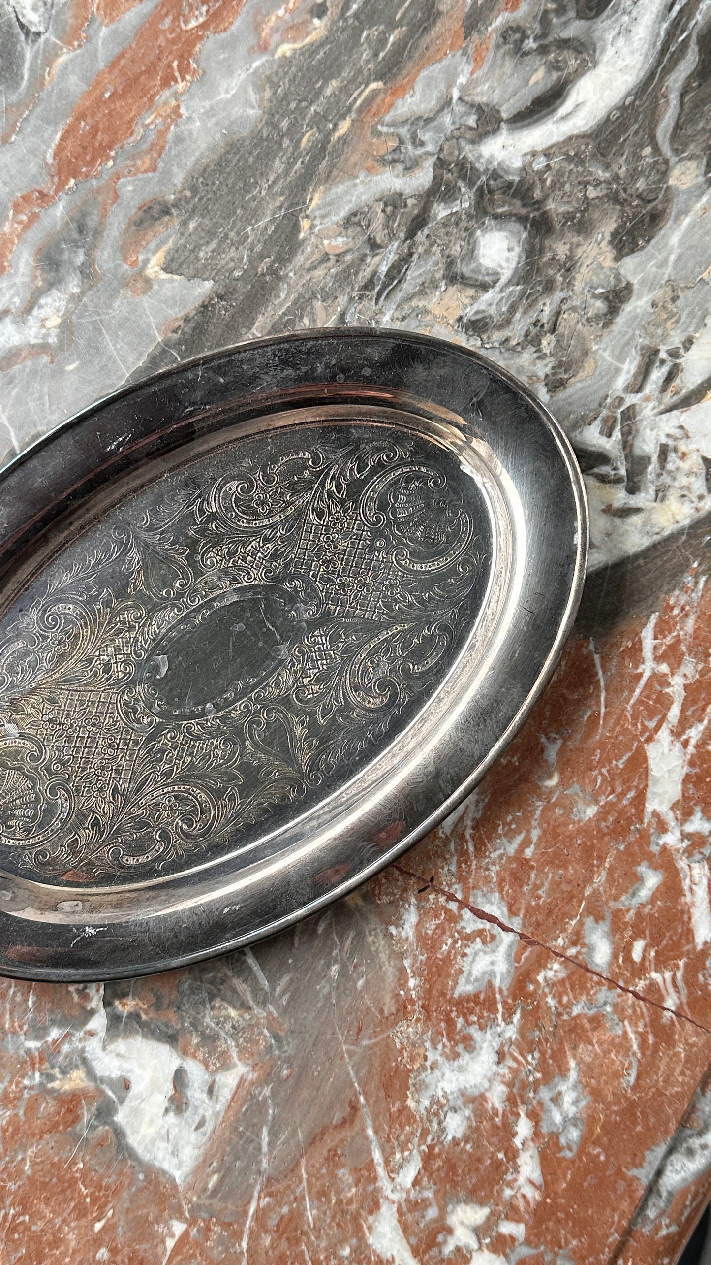 Vintage Canadian Silver Plated Serving Tray by Wm A Rogers