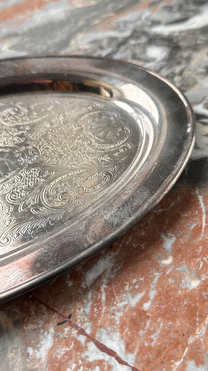 Vintage Canadian Silver Plated Serving Tray by Wm A Rogers