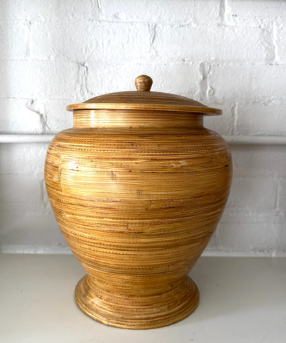 Lidded Pencil Reed Vessel