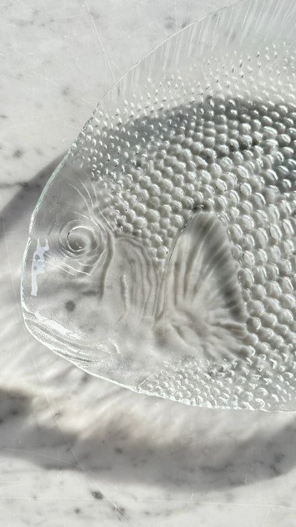 Set of 7 1970's Vintage French "Poisson" Plates and Platter