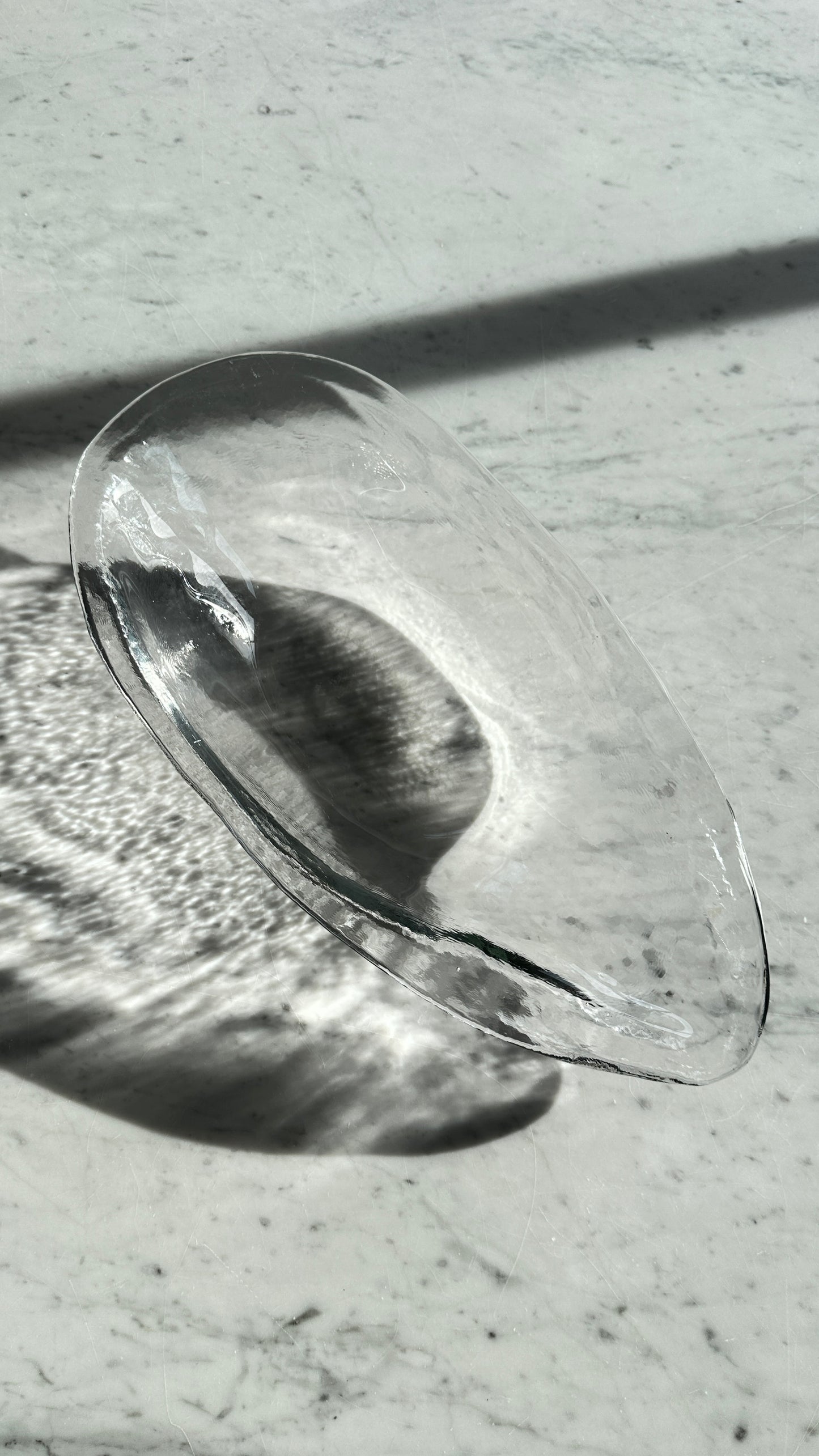 Large Glass Oyster Serving Dish